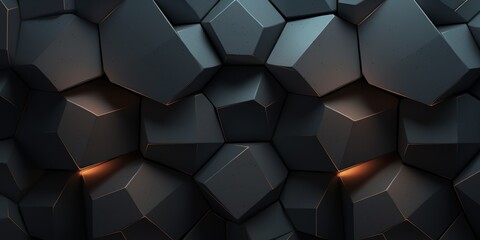 Basalt Stone Creative Abstract Geometric Wallpaper. Display graphic. Computer Screen Digiral Art. Abstract Bright Surface Geometrical Horizontal Background. Ai Generated Vibrant Texture Pattern.