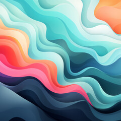 Abstract background with colorful waves. Vector illustration. Dynamic Effect Abstract Background