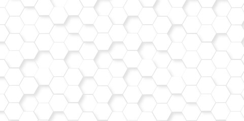 	
Background with hexagons white Hexagonal Background. Luxury White Pattern. Vector Illustration. 3D Futuristic abstract honeycomb mosaic white background. geometric mesh cell texture.