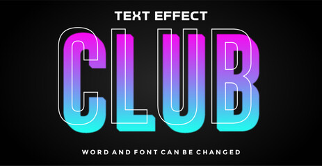 Club editable text effect