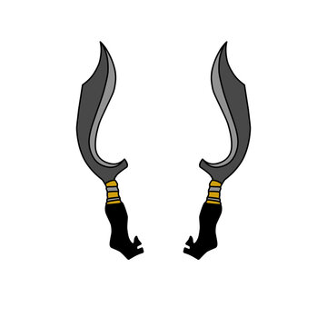 Ilustration knife kujang