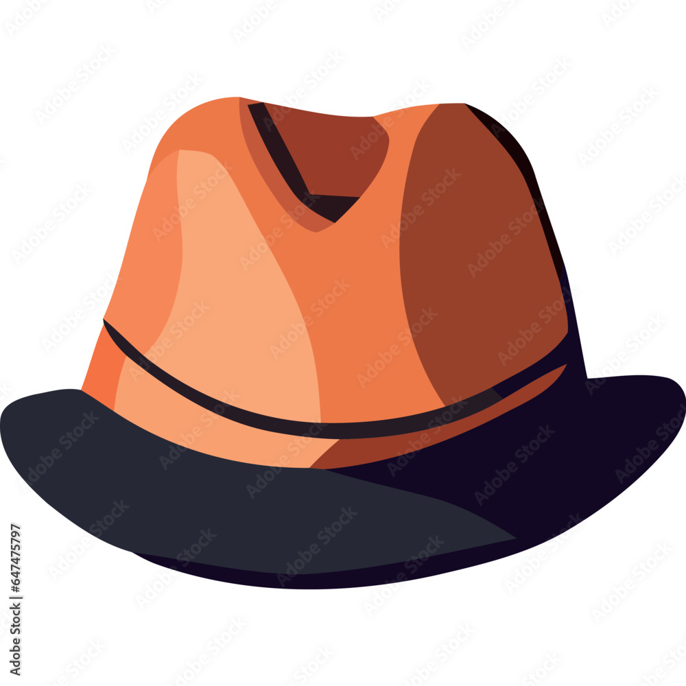 Poster orange male hat elegant accessory