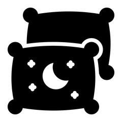 Pillow solid glyph icon