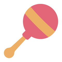 Rattle toy flat icon