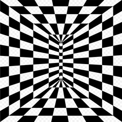 black and white pattern check illusion 3d 