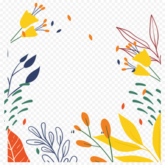 background frame 1x1 with flowers