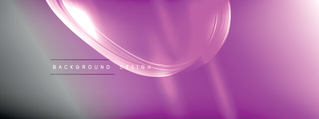 Vector abstract background - liquid transparent bubble shapes on fluid gradient with shadows and light effects