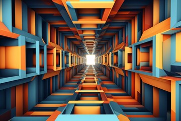 Intricate digital art with modern 3D abstract elements