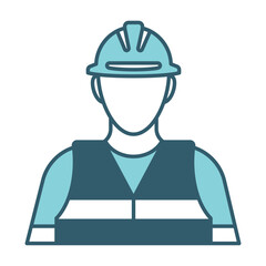 Construction worker, builder icon vector on trendy design