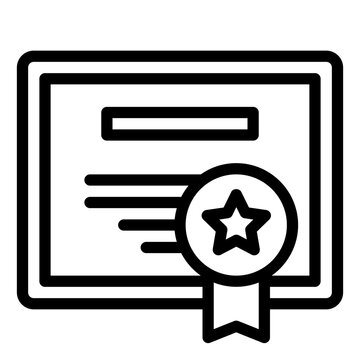 recommend clip art: Certificate outline icon