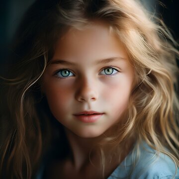 portrait of a small child with beautiful eyes