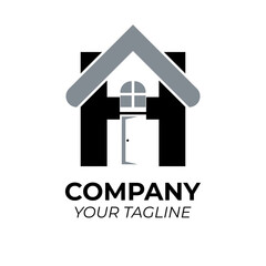 house logo and letter h