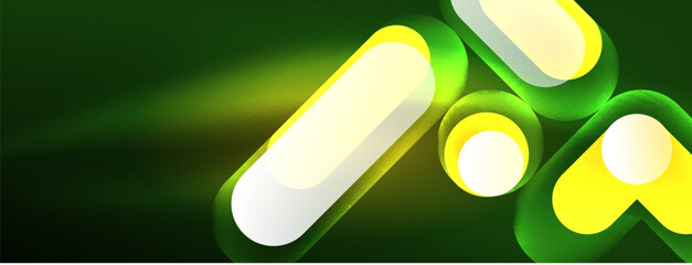 Neon circle abstract background. Template for wallpaper, banner, presentation, background