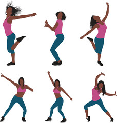 Zumba Dancing Vector Collection 2