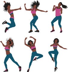 Zumba Fitness Dance Vector Image 