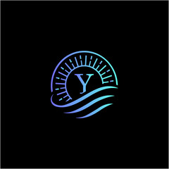 An innovative "Y" logo incorporating a compass rose, symbolizing navigation and exploration.