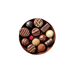 Assorted Chocolate Isolated on Transparent Background