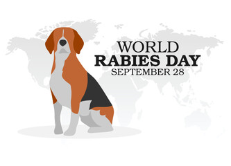 vector graphic of world rabies day good for world rabies day celebration. flat design. flyer design.flat illustration.