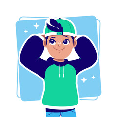 bad boy and his imagination cartoon avatar character