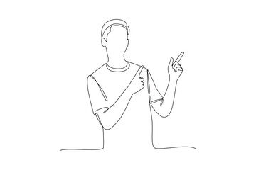 One continuous line drawing of Happy positive people with hands, fingers. Love, support, solidarity, ok expressions concept. Doodle vector illustration in simple linear style. 