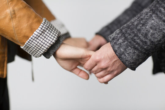 Man And Woman Holding Hands; Toronto, Ontario, Canada