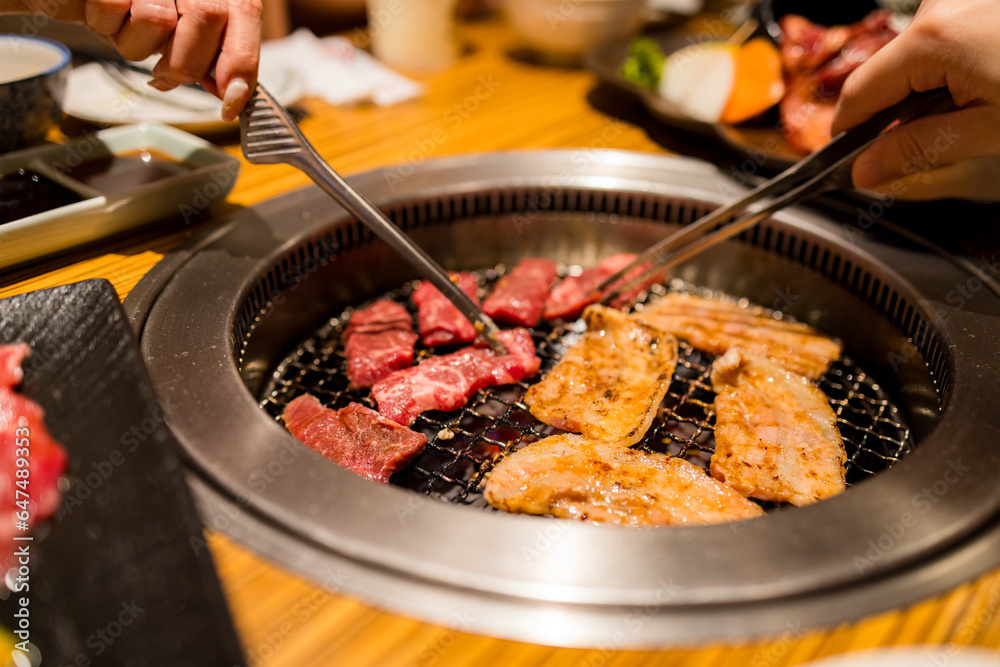 Canvas Prints japanese style bbq in restaurant