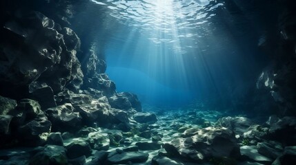 Fototapeta na wymiar background Submerged underwater cave