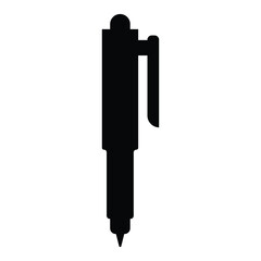 Pen icon silhouette design template vector isolated illustration
