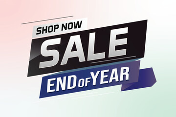 End of year Sale word concept vector illustration with lines and 3d style, landing page, template, ui, web, mobile app, poster, banner, flyer, background, gift card, coupon, label, wallpaper	