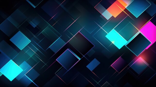 Abstract geometric background technology with square shape background. You can use for ad, poster, template, business presentation
