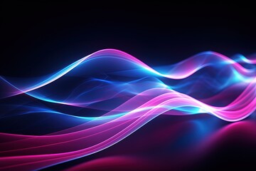 abstract futuristic background with pink blue glowing neon moving high speed wave lines and bokeh lights. Data transfer concept Fantastic wallpaper