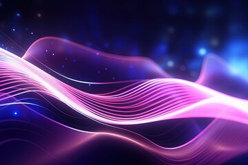 abstract futuristic background with pink blue glowing neon moving high speed wave lines and bokeh lights. Data transfer concept Fantastic wallpaper