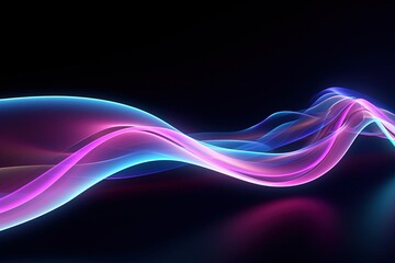 abstract futuristic background with pink blue glowing neon moving high speed wave lines and bokeh lights. Data transfer concept Fantastic wallpaper