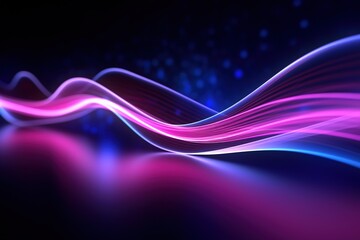 abstract futuristic background with pink blue glowing neon moving high speed wave lines and bokeh lights. Data transfer concept Fantastic wallpaper