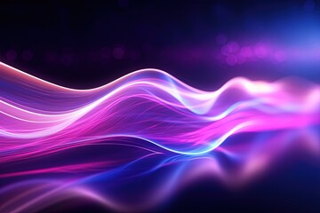 abstract futuristic background with pink blue glowing neon moving high speed wave lines and bokeh lights. Data transfer concept Fantastic wallpaper