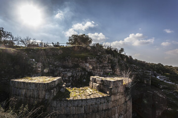 Fortification Wall, West Bank; Sebastia, Samaria, Israel