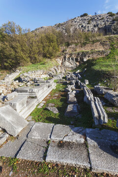 Site Of Stone Ruins; Philippi, Greece
