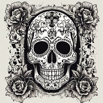 Skull day of the death image