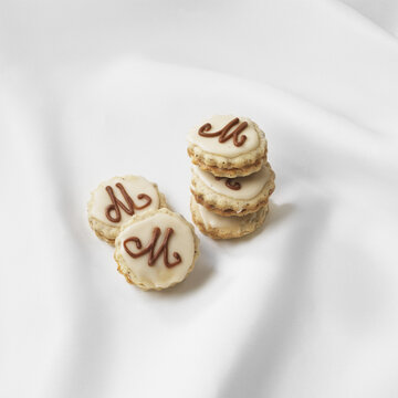 Cookies With The Letter M On Top; Toronto, Ontario, Canada