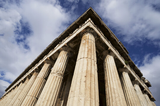 Colonnade And Roof Of Temple Of Hephaistos; Athens, Atticus, Greece