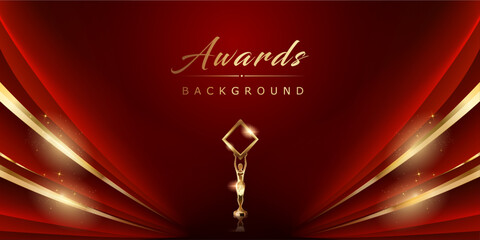 Red Background. Modern abstract template design. Elegant looking premium layout. Event backdrop with creative artwork and luxury feel. Birthday party post. Anniversary greeting card. 