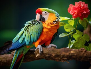 Obraz premium red and blue macaw