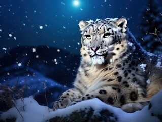 Obraz premium snow leopard portrait