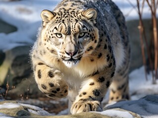 Fototapeta premium snow leopard portrait