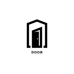 Open door .open health. open logo deep meaning, simple logo vector illustration