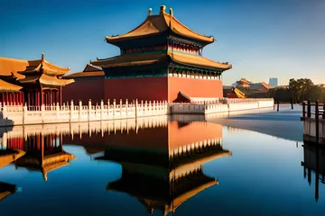 Crédence de cuisine en verre imprimé Pékin Captivating Forbidden City Timelapse Exploration