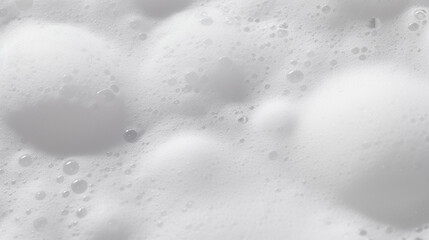Soap foam with bubbles, White soap foam texture background, Generative AI