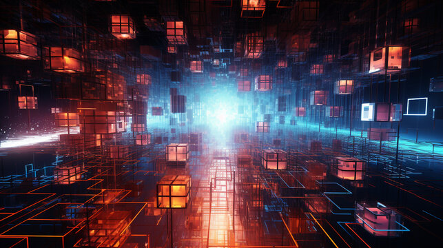 Digital Euphoria: AGI Centerpiece in a Blockchain-Enriched Landscape Representing Data Mastery and Technological Evolution