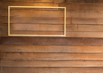 Decorative wooden wall in vintage style with empty space