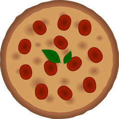 Fototapeta premium Pizza. Illustration